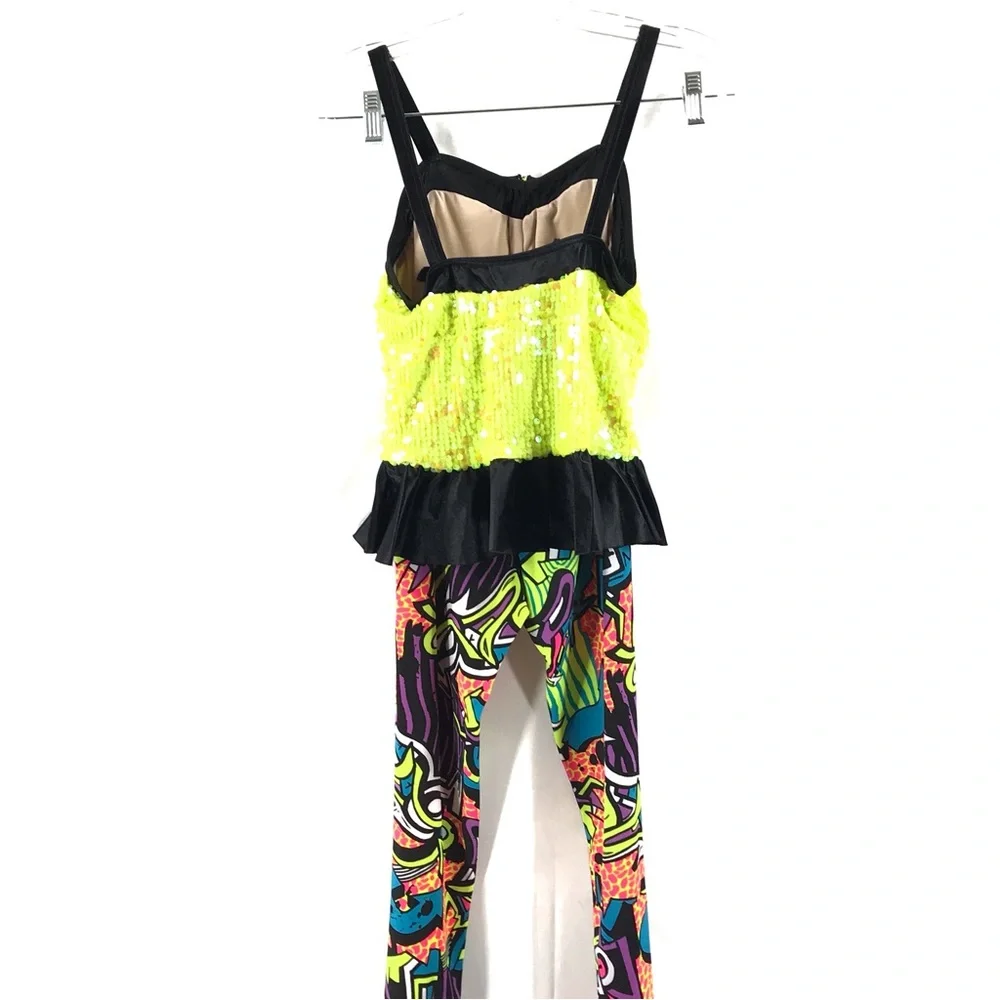 Weissman’s 2-piece Dance Costume in Neon Colors Child Large